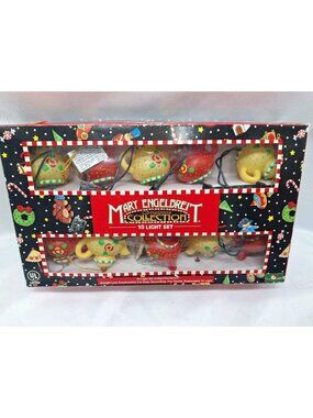 Mary Engelbreit Christmas Collection 10 Light Set Christmas Tree Teapot Lights